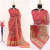 Df 152 Kalamkari Linen Daily Wear Printed Sarees Wholesale Shop In Surat